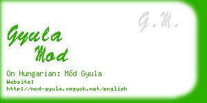 gyula mod business card