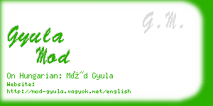 gyula mod business card
